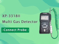 Zetron XP-3318II Portable Multi Gas Detector Monitor การรั่วไหลของแก๊สที่ติดไฟได้พร้อมโพรบ